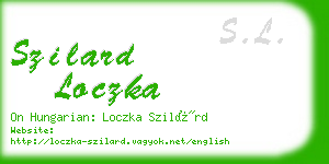 szilard loczka business card